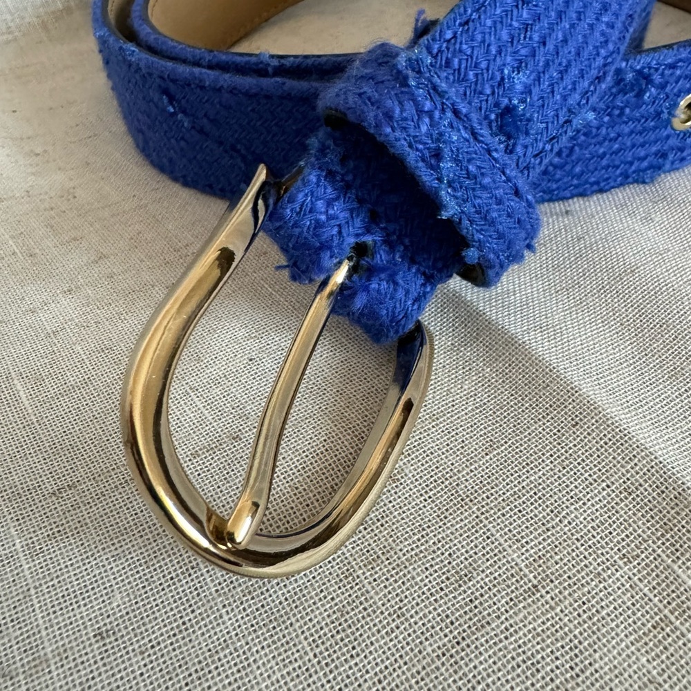 Gorgeous Dark Periwinkle Tweed Belt - NWOT!